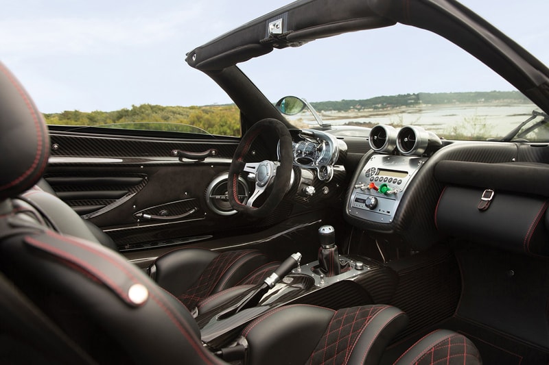 Pagani Zonda Aether Roadster One of One Limited Edition Rare Hypercar Super Car Italian Production Manufactured Mercedes-AMG Engine 2017 $5.5M USD V12 RM Sotheby's Roof Scoop 