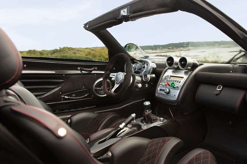 Pagani Zonda Aether Roadster One of One Limited Edition Rare Hypercar Super Car Italian Production Manufactured Mercedes-AMG Engine 2017 $5.5M USD V12 RM Sotheby's Roof Scoop