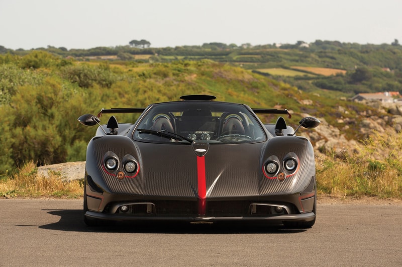 Pagani Zonda Aether Roadster One of One Limited Edition Rare Hypercar Super Car Italian Production Manufactured Mercedes-AMG Engine 2017 $5.5M USD V12 RM Sotheby's Roof Scoop 