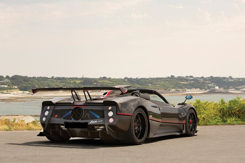 Pagani Zonda Aether Roadster One of One Limited Edition Rare Hypercar Super Car Italian Production Manufactured Mercedes-AMG Engine 2017 $5.5M USD V12 RM Sotheby's Roof Scoop 