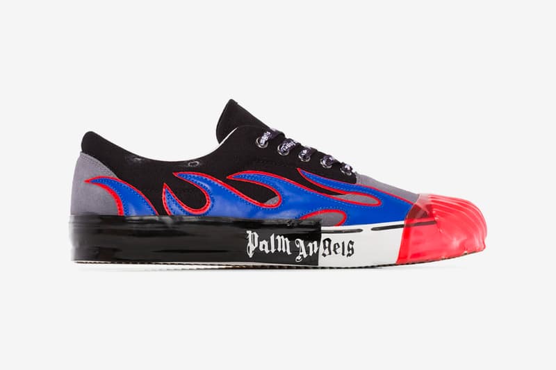 Palm Angels Multicoloured Flame Low Top Sneakers Release browns brownsfashion