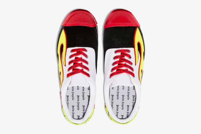 Palm Angels Multicoloured Flame Low Top Sneakers Release browns brownsfashion