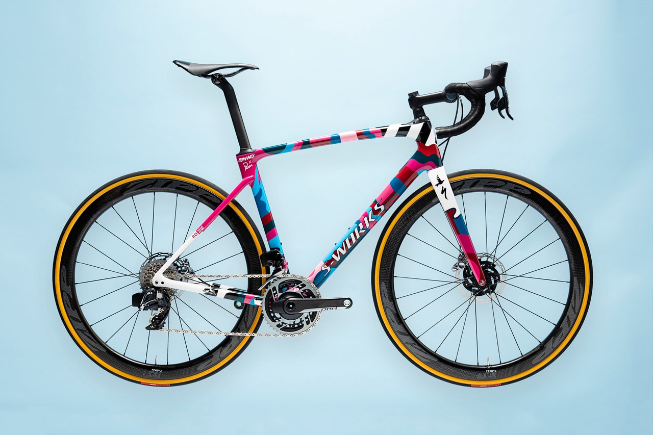 Parra Romance Specialized S-Works Roubaix Bicycle World Bicycle Relief Pink Blue White Black Yellow