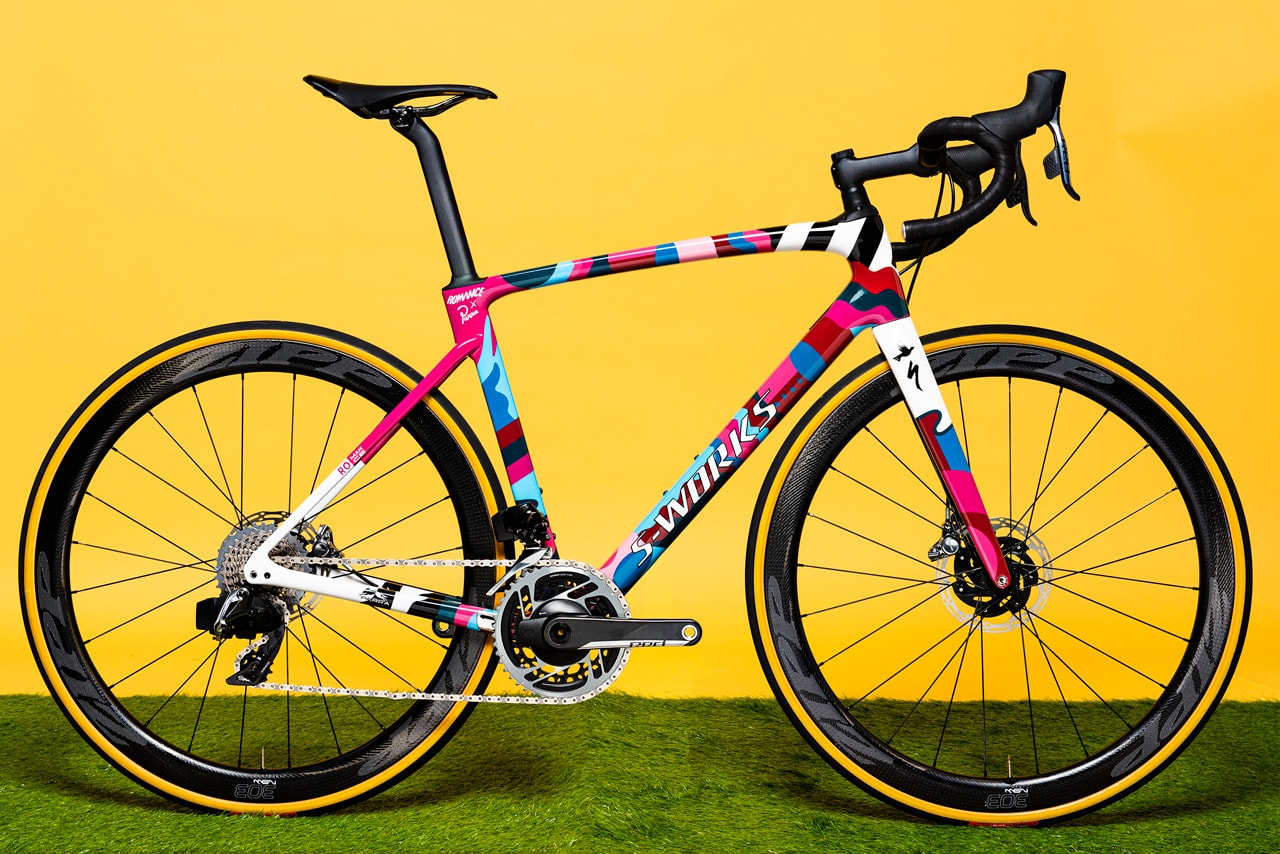 Parra Romance Specialized S-Works Roubaix Bicycle World Bicycle Relief Pink Blue White Black Yellow