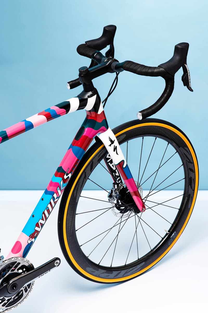 Parra Romance Specialized S-Works Roubaix Bicycle World Bicycle Relief Pink Blue White Black Yellow