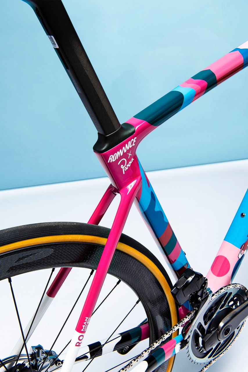 Parra Romance Specialized S-Works Roubaix Bicycle World Bicycle Relief Pink Blue White Black Yellow