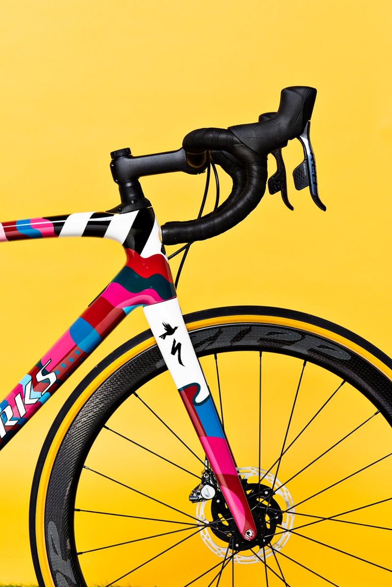 Parra Romance Specialized S-Works Roubaix Bicycle World Bicycle Relief Pink Blue White Black Yellow