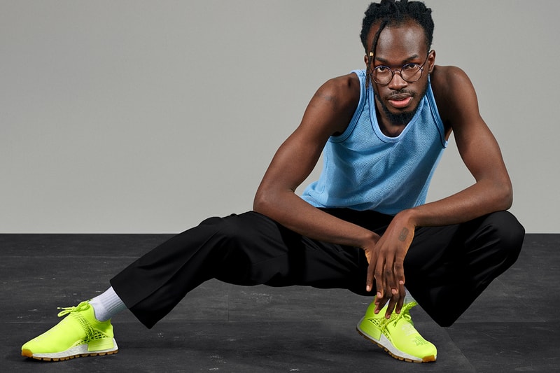 adidas originals pharrell williams collier schorr now is her time syd sneakers footwear apparel release information solar hu glide byw nmd adilette first look release information buy cop purchase reggie yates