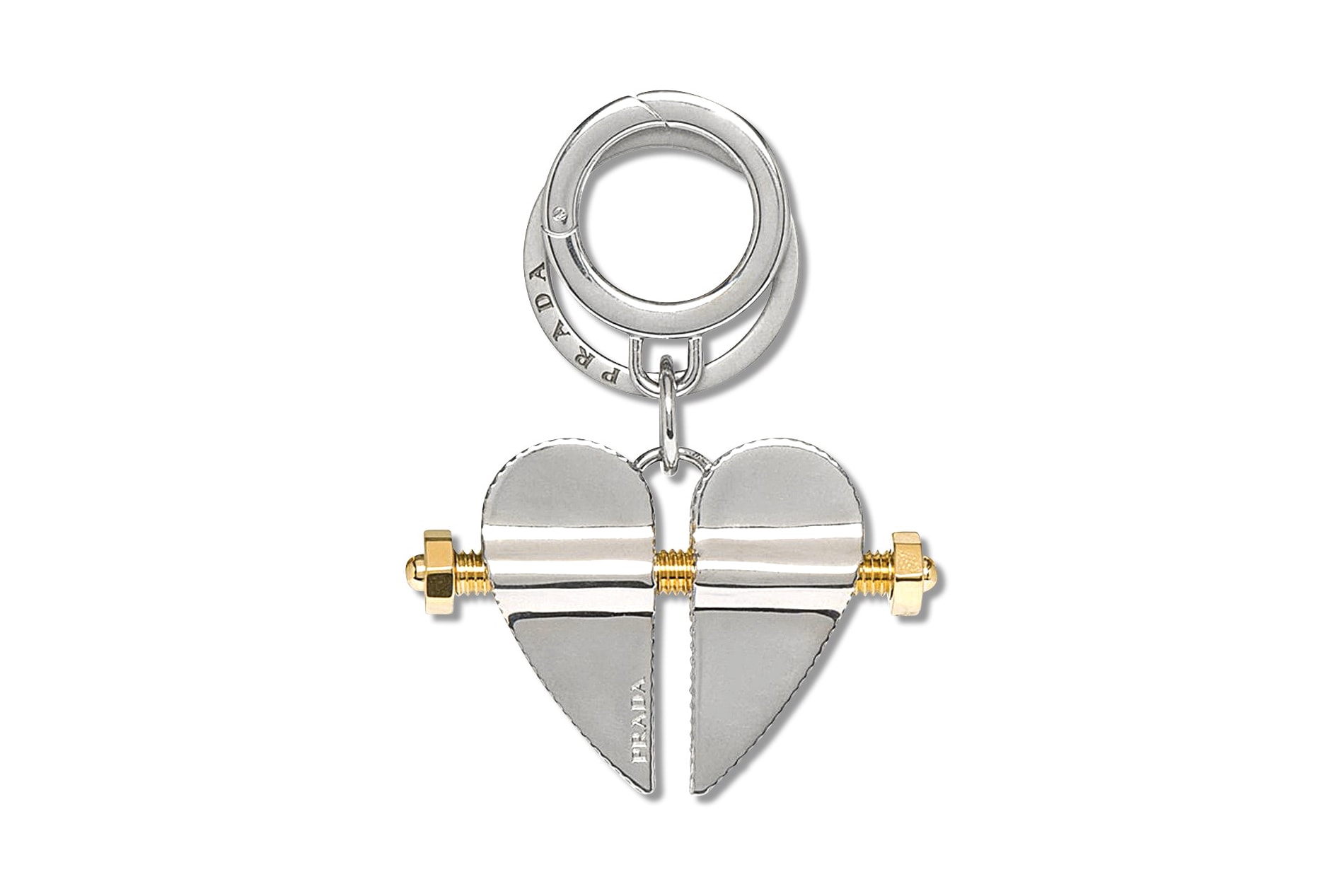 Prada Heart Key Chain Release Silver Gold Buy Purchase Info