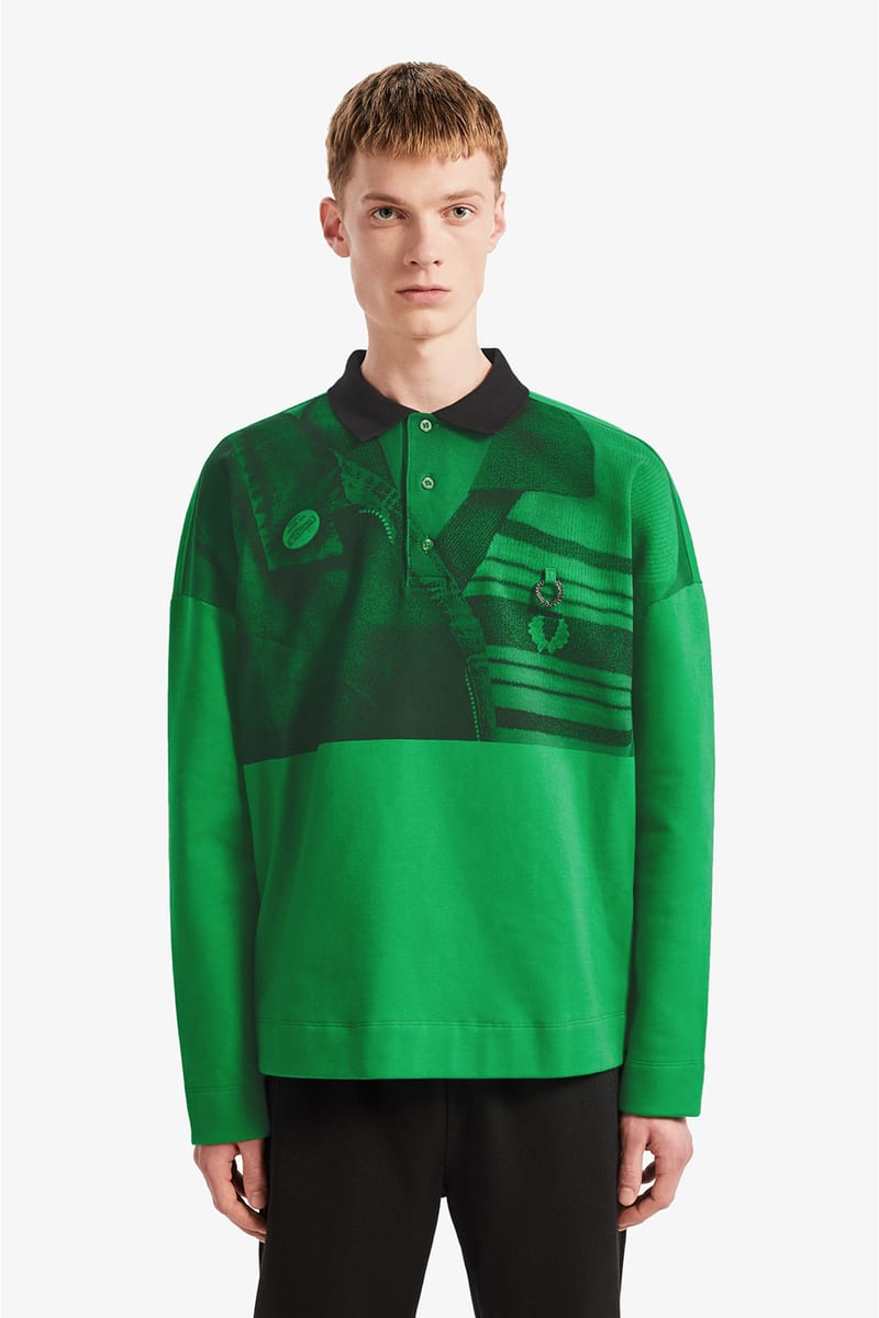 Raf Simons Green Fred Perry Edition Sweater