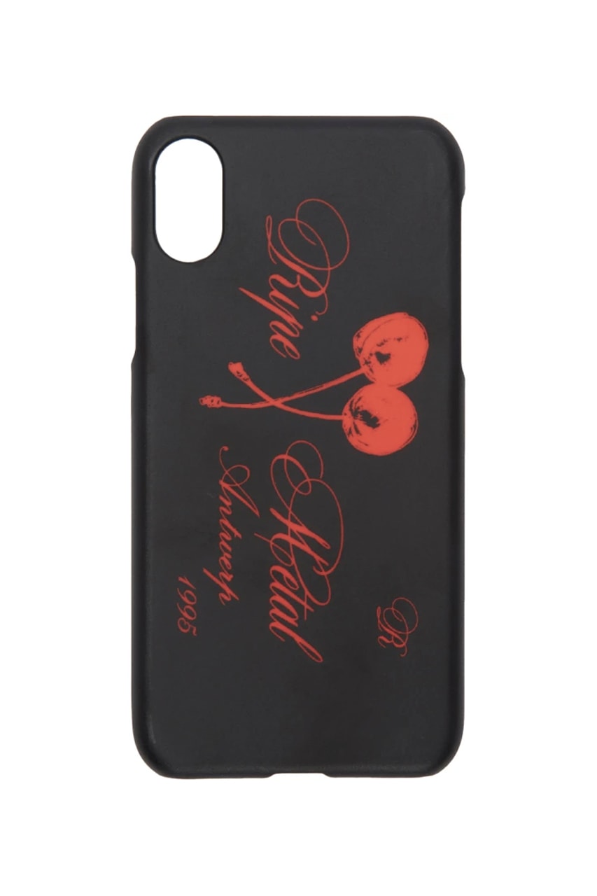 Raf Simons Apple iPhone X Case 10 Black "Ripe Metal" Rigid Silicone Navy "Illusion" "Nomophobic" Mobile Phones Smartphones "Heroes" Red Fashion SS20 Collection Tech Accessories