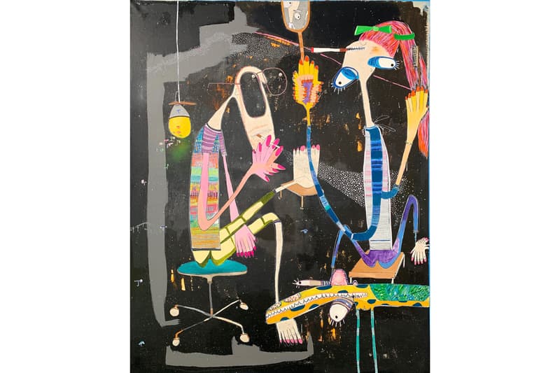 Rafa Macarron "Fluorescent Routine" Exhibition Allouche Gallery New York City Creatures Dream-Like Otherworldly