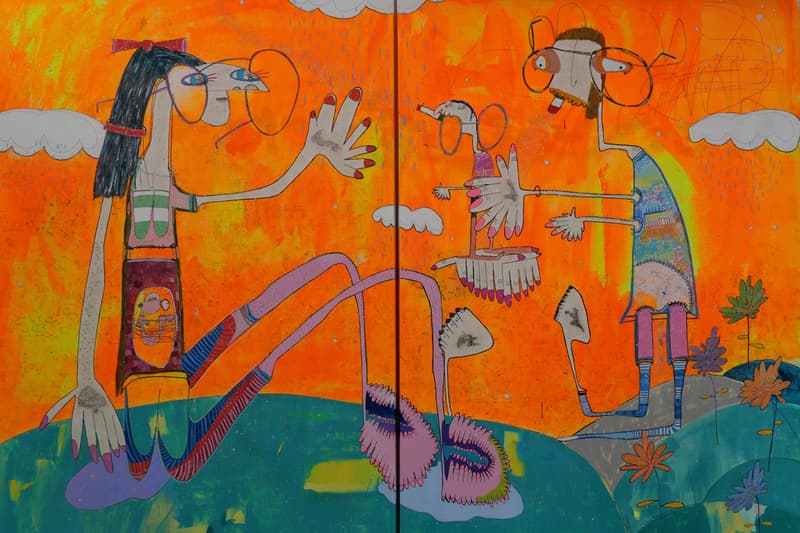 Rafa Macarron "Fluorescent Routine" Exhibition Allouche Gallery New York City Creatures Dream-Like Otherworldly