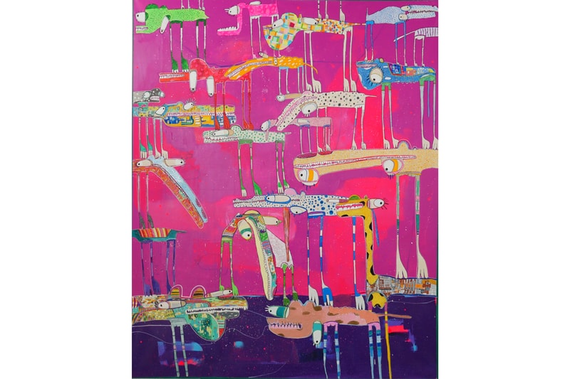 Rafa Macarron "Fluorescent Routine" Exhibition Allouche Gallery New York City Creatures Dream-Like Otherworldly 