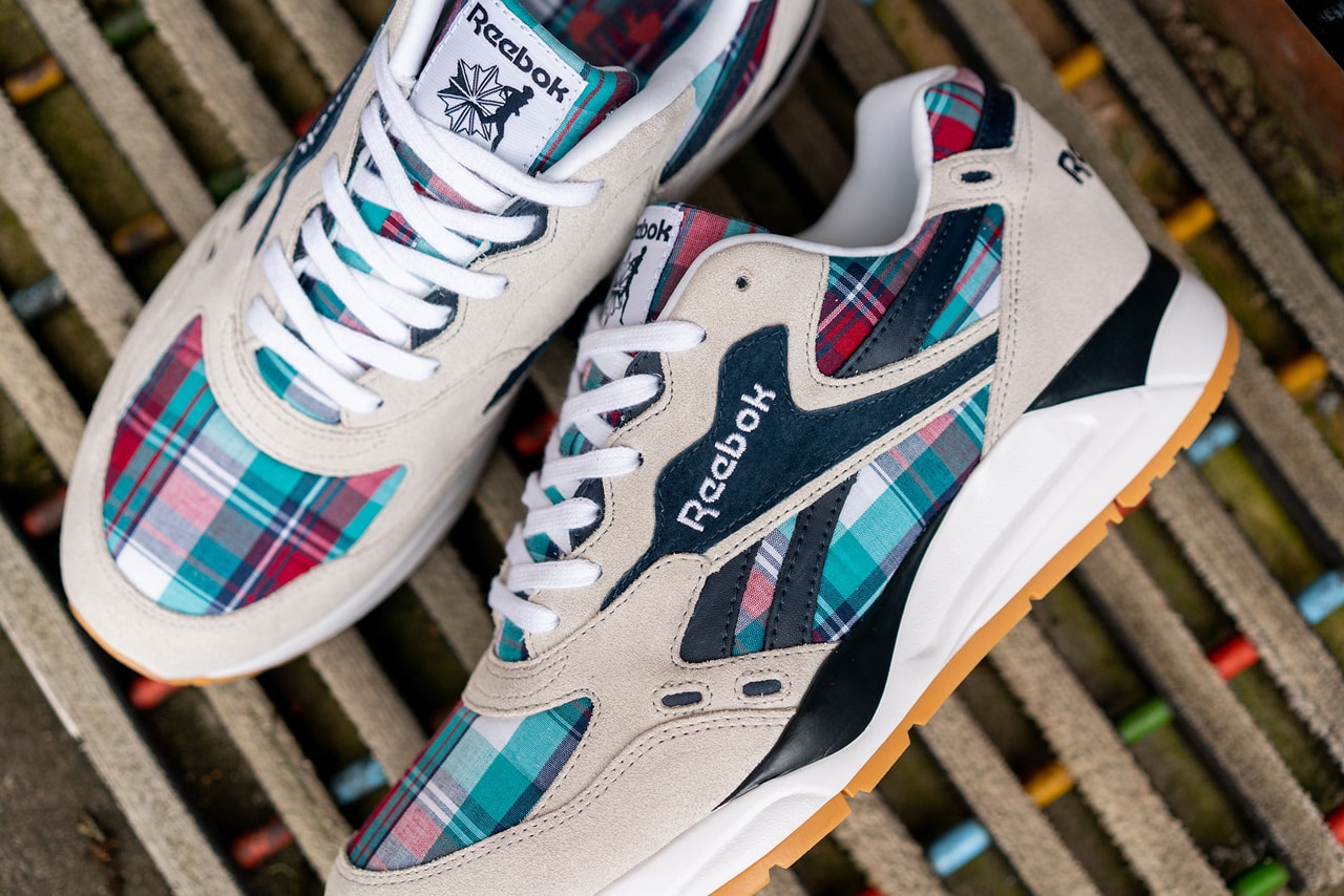 Size Reebok Ree Cut Running Club Exclusive Look Madras Plaid Mens Womens Running Shoe sneakers blue pink red grey