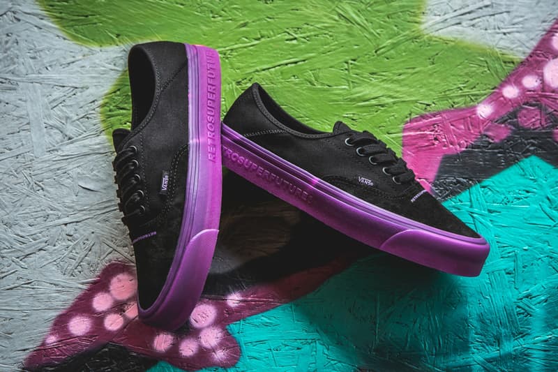 RETROSUPERFUTURE Vans OG Style 43 LX Collaboration Neon Green White Black Deep Purple Fluorescent VN0A3DPBTF5