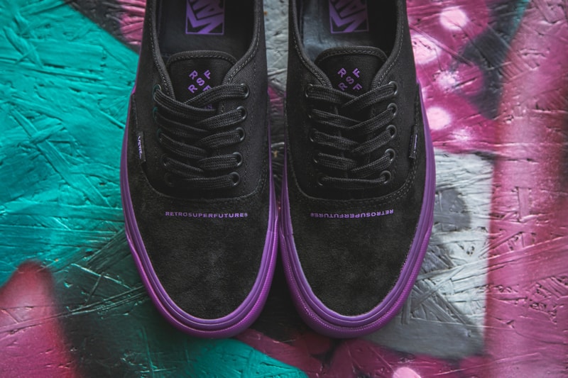 RETROSUPERFUTURE Vans OG Style 43 LX Collaboration Neon Green White Black Deep Purple Fluorescent VN0A3DPBTF5