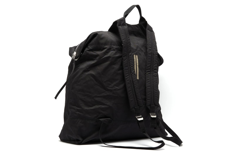 Rick Owens DRKSHDW Oversized Nylon Backpack Release black silver-tone metal hardware made in italy bags drop date price matchesfashion cross-body strap