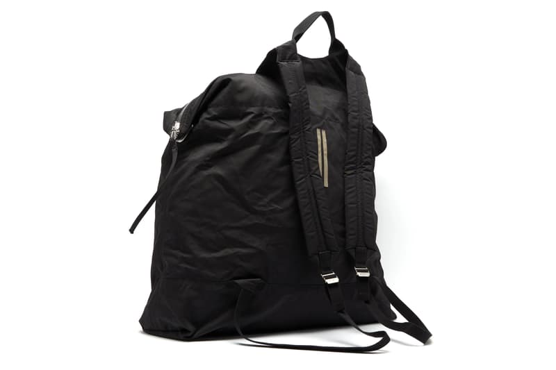 Rick Owens DRKSHDW Oversized Nylon Backpack Release black silver-tone metal hardware made in italy bags drop date price matchesfashion cross-body strap