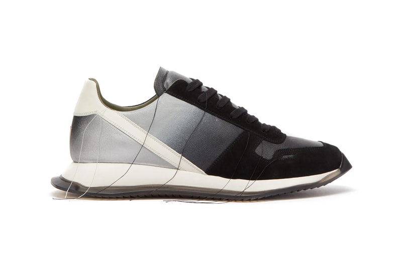 rick owens vintage leather trainers sneakers black white degrade ombre release 