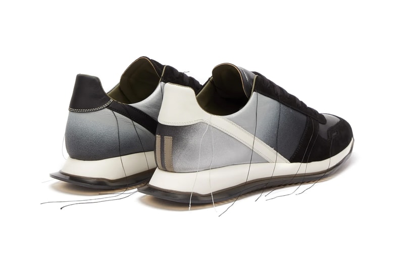 rick owens vintage leather trainers sneakers black white degrade ombre release 