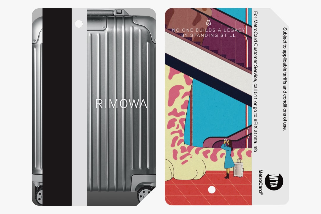 RIMOWA MTA MetroCard Never Still Campaign Luggage Plane Yellow Blue Red Green Pink Purple