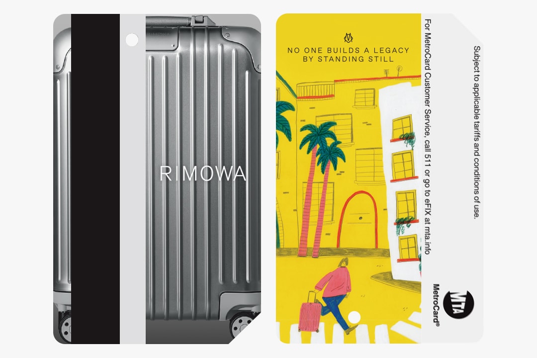 RIMOWA MTA MetroCard Never Still Campaign Luggage Plane Yellow Blue Red Green Pink Purple