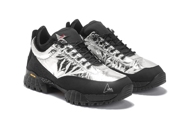 roa neal sneaker hiking shoes black silver foil colorway release 