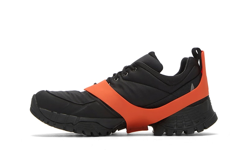 ROA Oblique Ripstop Sneaker Black Detachable Rubber Overlay Red Dusty Red Vibram Soles