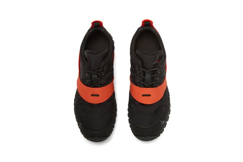 ROA Oblique Ripstop Sneaker Black Detachable Rubber Overlay Red Dusty Red Vibram Soles