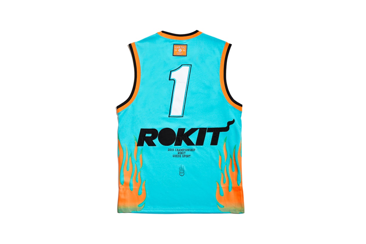 ROKIT x GUESS Sport Basketball Inspired Capsule jersey tear away pants nba 90s 1990s