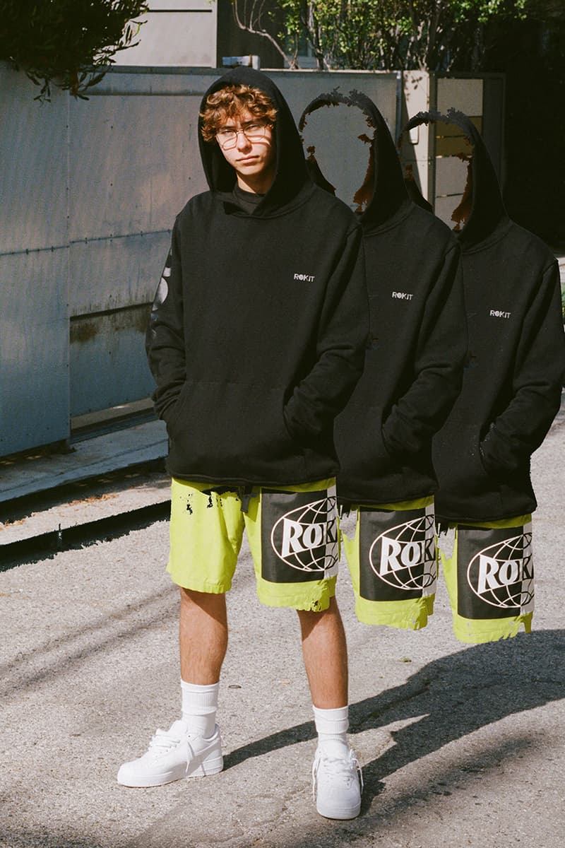 ROKIT “Product of True Stories” Fall Winter 2019 FW19 Lookbook Collection Aidan Cullen Photography Skate Films Basketball Hooping Mixtapes Melter Jacket Lava Jersey