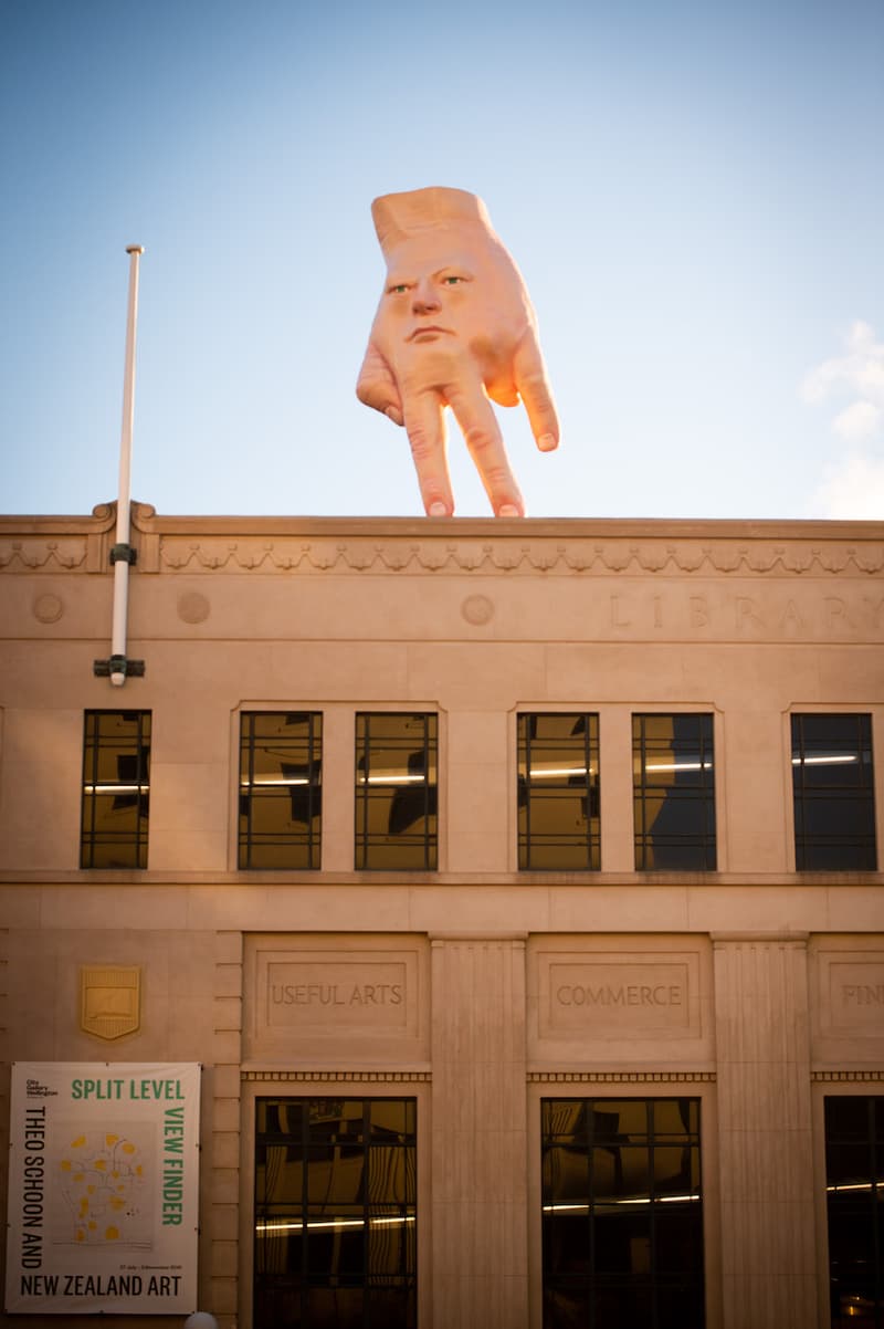 ronnie van hout quasi hand sculpture city gallery new zealand wellington
