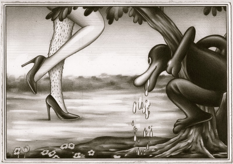 ryan travis christian ross kramer gallery exhibition danger is my maiden name graphite works artworks