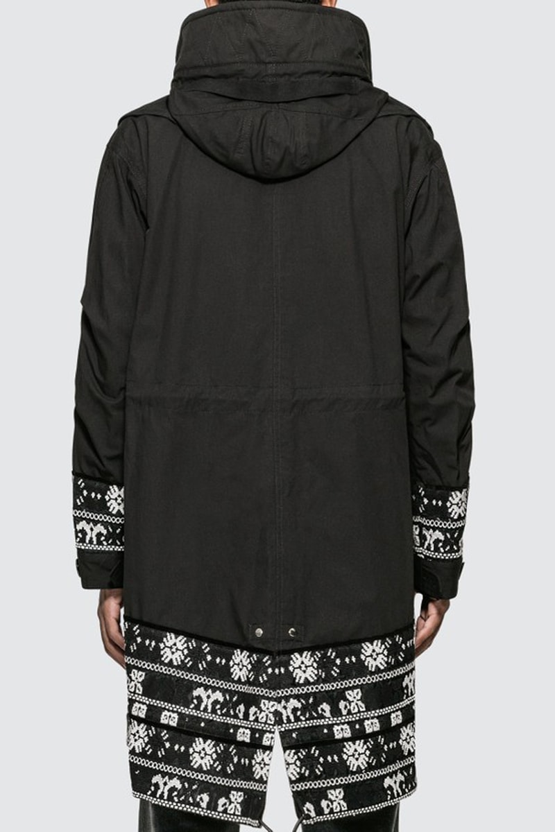 sacai floral stripe jacquard blouson jacket coat green black release buy shop 