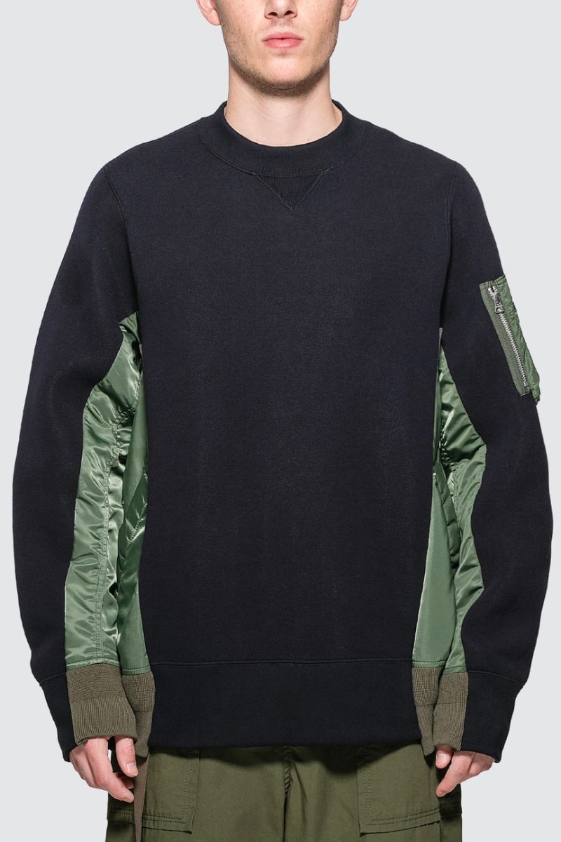 sacai MA-1 Sponge Sweat MA-1 HBX Release military jackets japanese Chitose Abe clothing sweaters quilted 