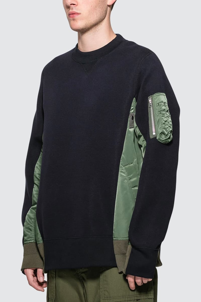 sacai MA-1 Sponge Sweat MA-1 HBX Release military jackets japanese Chitose Abe clothing sweaters quilted