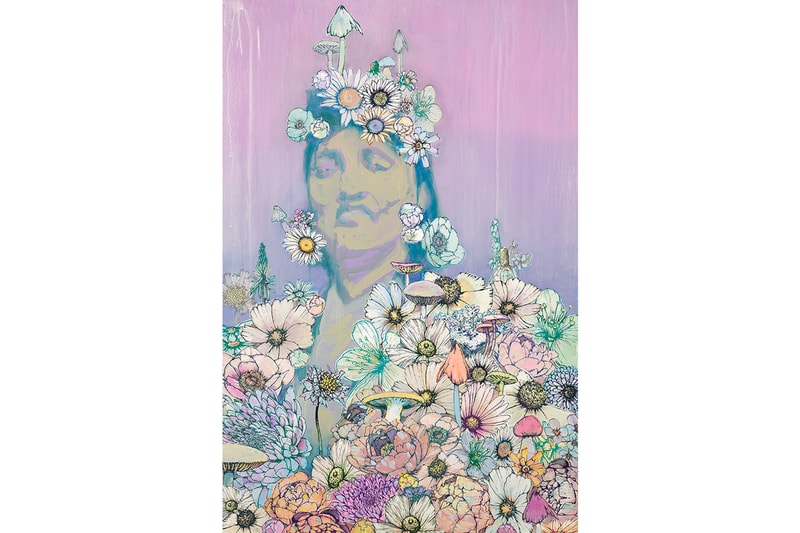 sage vaughn second nature exhibition artworks paintings figurative contemporary floral 