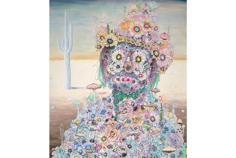 sage vaughn second nature exhibition artworks paintings figurative contemporary floral 