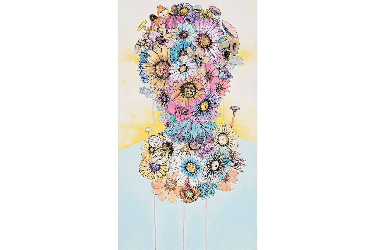 sage vaughn second nature exhibition artworks paintings figurative contemporary floral 