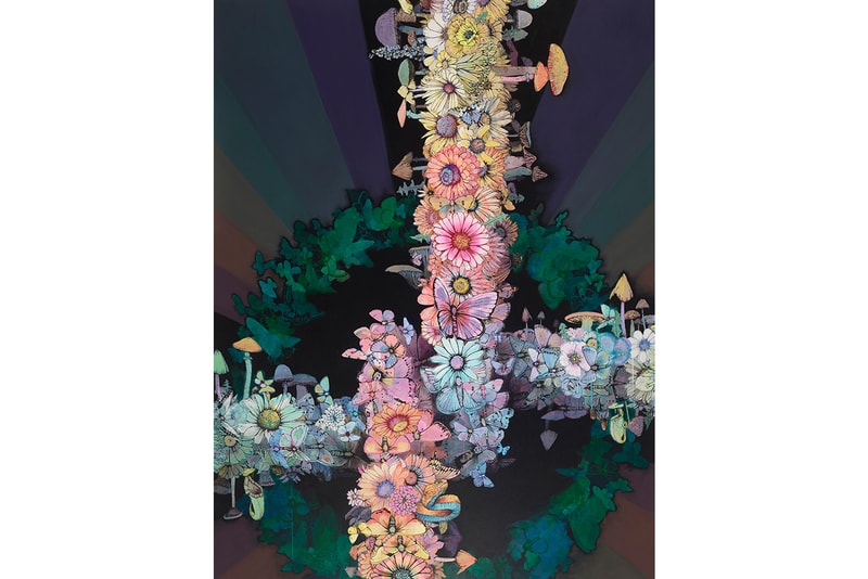 sage vaughn second nature exhibition artworks paintings figurative contemporary floral 