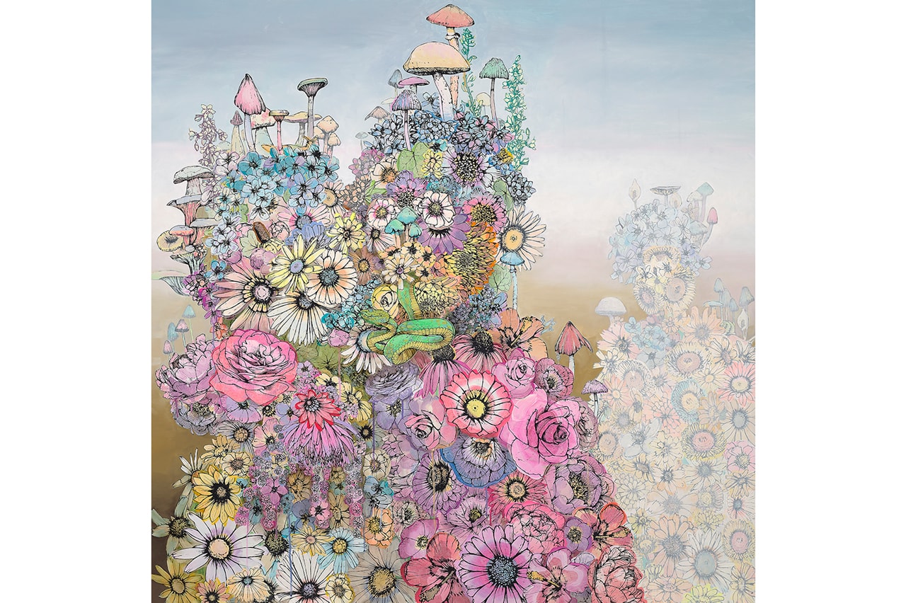 sage vaughn second nature exhibition artworks paintings figurative contemporary floral 