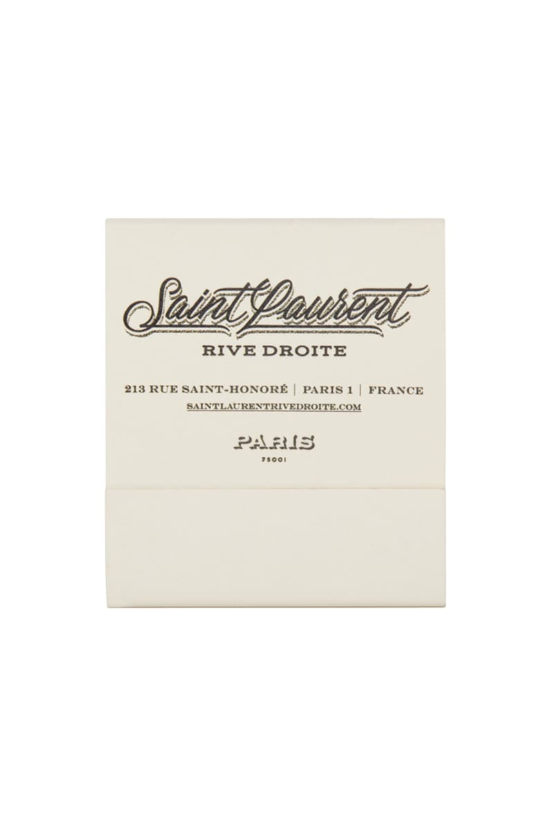 Saint Laurent Rive Droite 007 Capsule Collection Paris City T-Shirt Keyring Pin Notepad Lighter Matches Four Set Coasters Cocktail Sticks Accessories Anthony Vaccarello