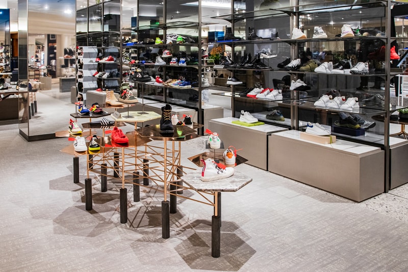 Saks Introduces New Men's Shoe Experience in NYC fifth avenue york city flagship acne studios adidas y-3 amiri alexander mcqueen AXEL ARIGATO X CAT balenciago bally bali brunello cucinelli corthay dior dunhill ERMENEGILDO ZEGNA fila fendiGIUSEPPE ZANOTTI givenchy golden goose gucci john lobb msgm new balance puma prada stone island thome browne timberland