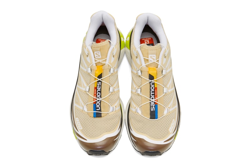Salomon Limited Edition S LAB XT 6 Softground LT ADV Beige Blue Grey ACS Chassis technology Contragrip Chevron Rubber outsole foam sneaker footwear french performance