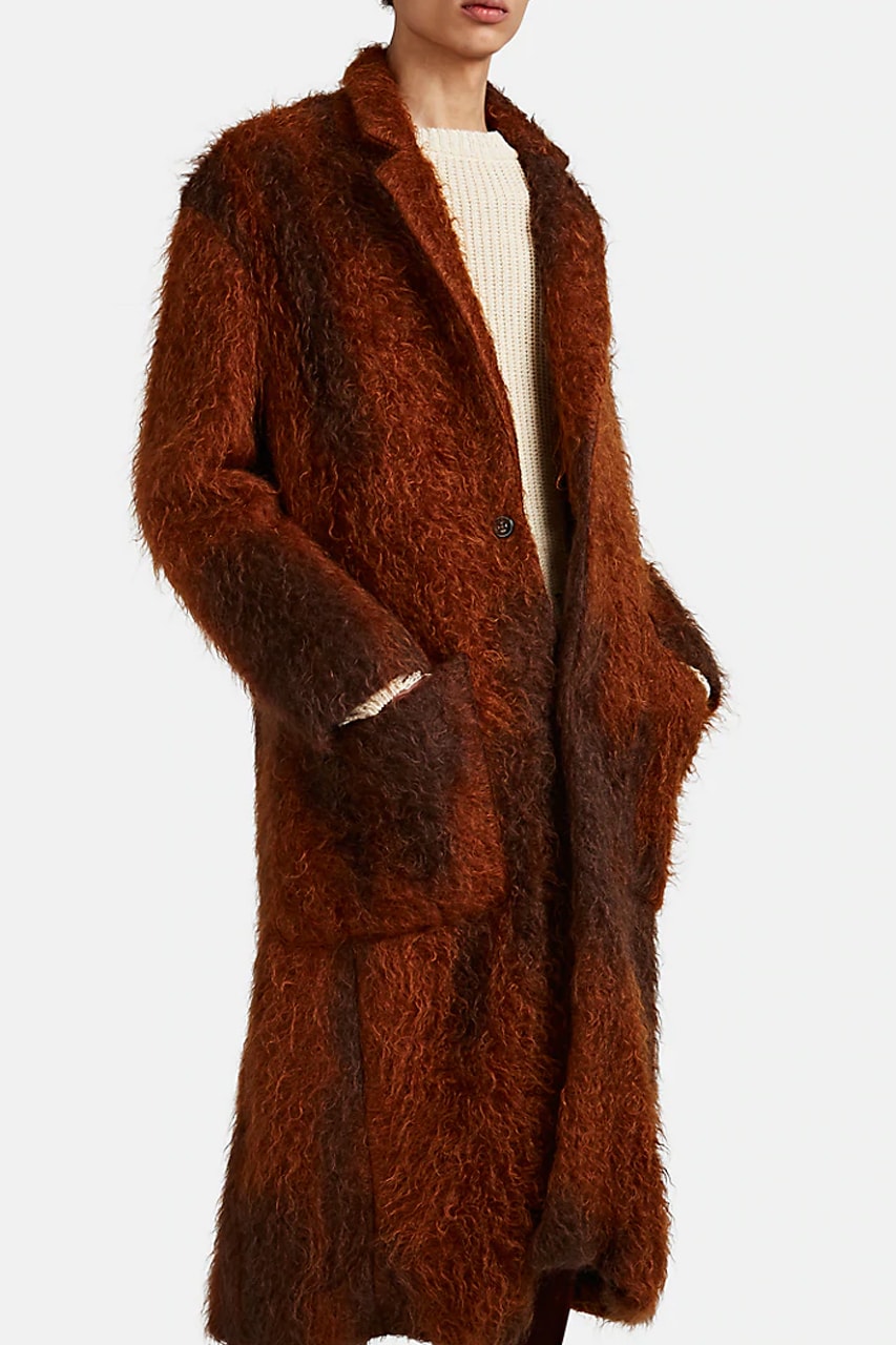 song for the mute fuzzy mohair blend two button topcoat coat fall winter 2019 release