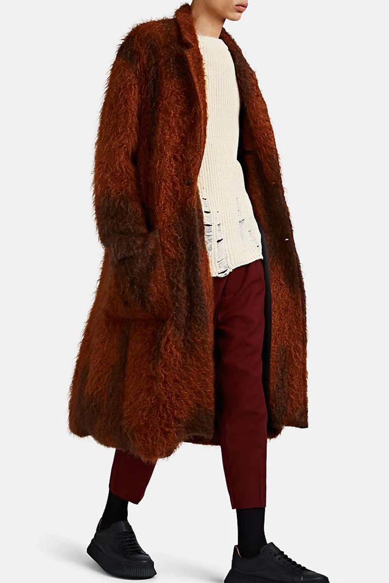 song for the mute fuzzy mohair blend two button topcoat coat fall winter 2019 release