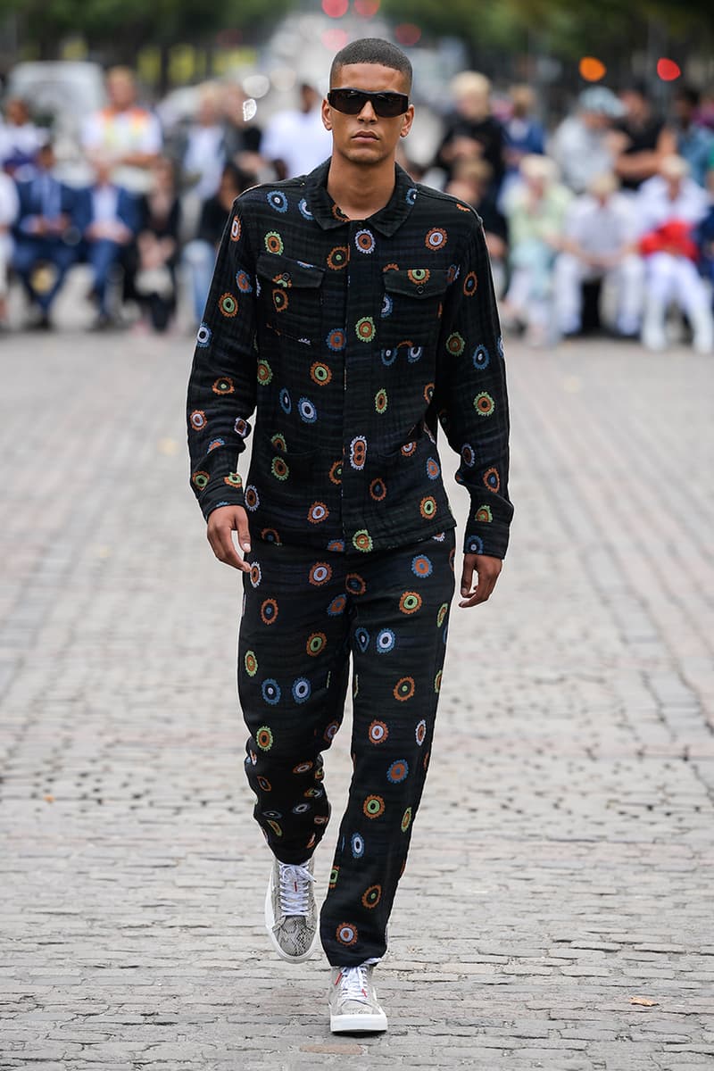 Soulland Spring/Summer 2020 SS20 Copenhagen Fashion Week Runway Presentation Menswear Womenswear Full Showcase Nike SB Blazer Mid Snakeskin Print Dunk High Pro "FRI.day Part 0.2" 