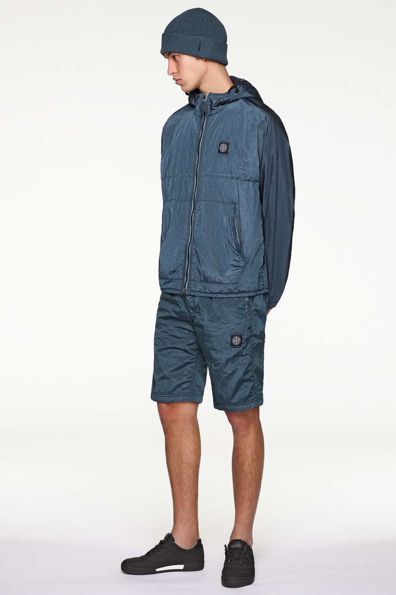 Stone Island Fall/Winter 2019 Lookbook Collection Jackets Pants Boots Blue Green Orange Bomber Jackets Knit Sweaters Crewnecks Hoodies