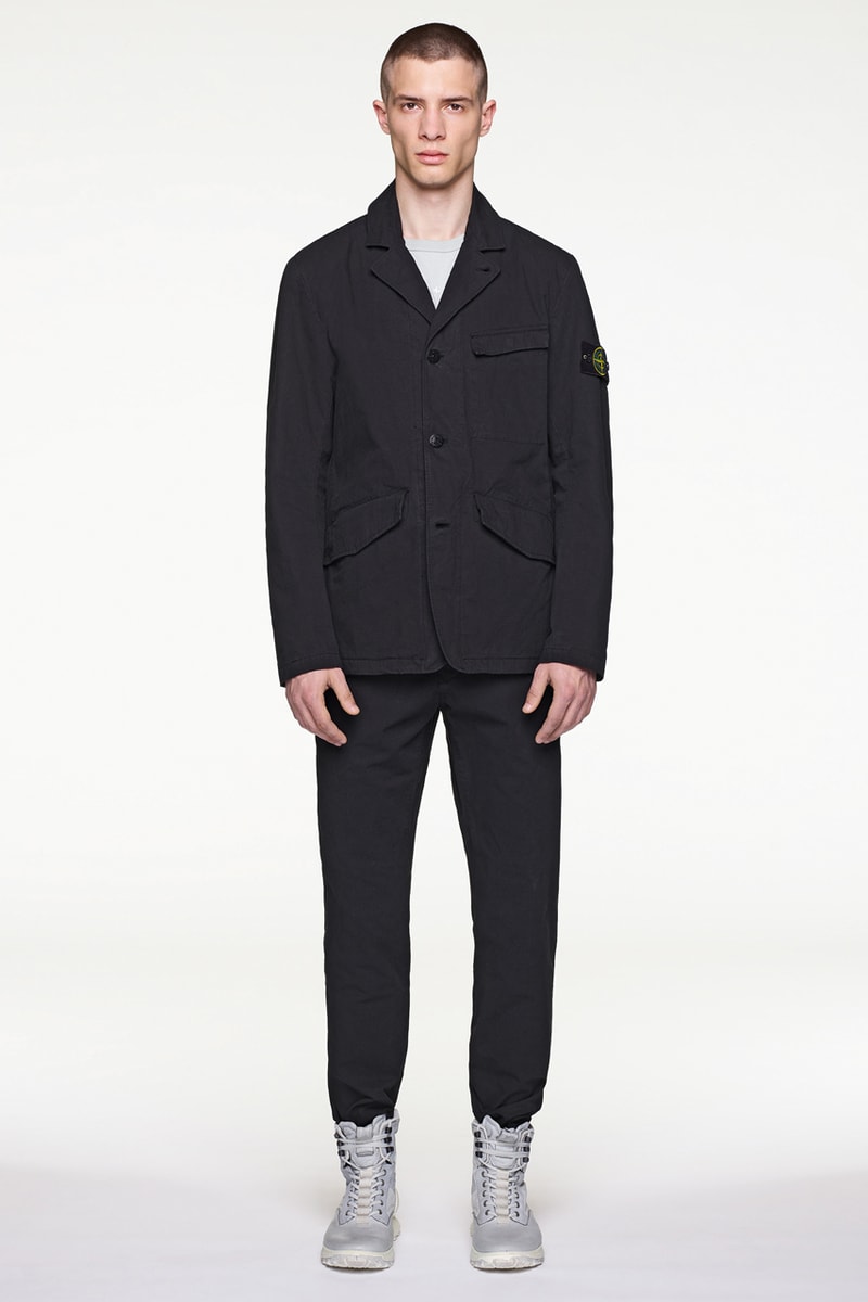 Stone Island Fall/Winter 2019 Lookbook Collection Jackets Pants Boots Blue Green Orange Bomber Jackets Knit Sweaters Crewnecks Hoodies